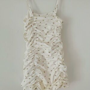 Adika White Floral Kids Casual Dress